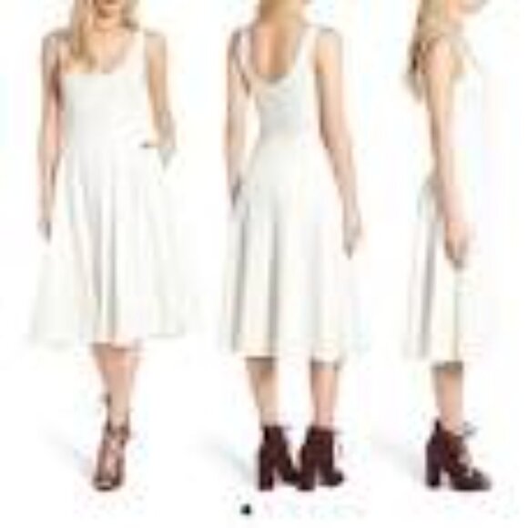 Leith Thick Cotton White Sleeveless Dress - Picture 5 of 5